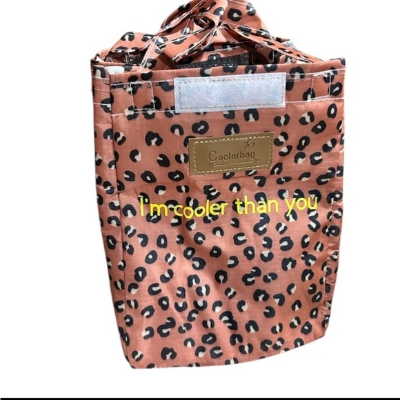 SHEIN Orange and Black Tote Bag with Leopard Print - Picture 3 of 3